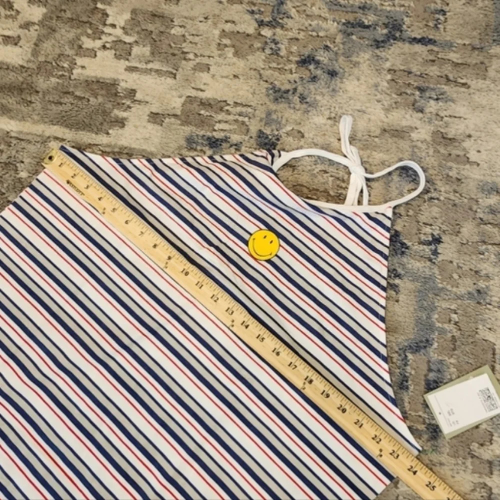NWT Smiley × H&M halter striped dress.  Size 3XL. Cotton Spandex. - Picture 7 of 11